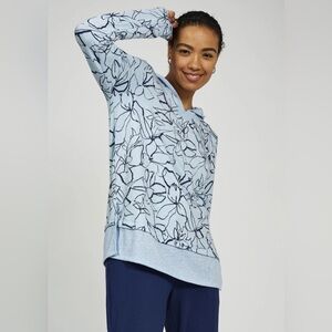 Cuddl Duds Ultra Soft Comfort Hooded Tunic Sweatshirt with Rib Trim